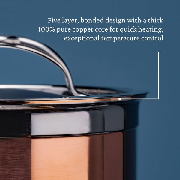Hestan CopperBond® 6.0qt Induction Copper Stockpot with Lid (31597) - iFoodservice Online