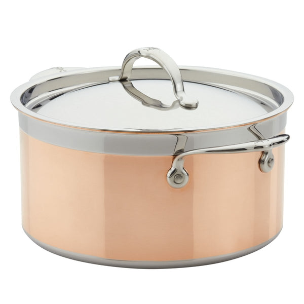 Hestan CopperBond® 6.0qt Induction Copper Stockpot with Lid (31597) - iFoodservice Online