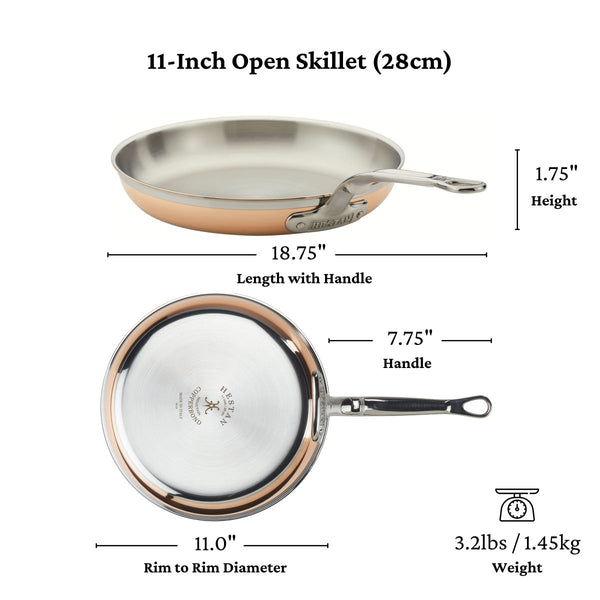 Hestan CopperBond® Aura™ 11" Professional Copper Skillet (31848) - iFoodservice Online