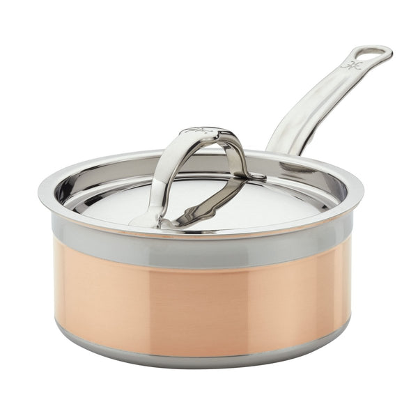 Hestan CopperBond® Aura™ 1.5qt Professional Copper Saucepan with Lid (31834) - iFoodservice Online