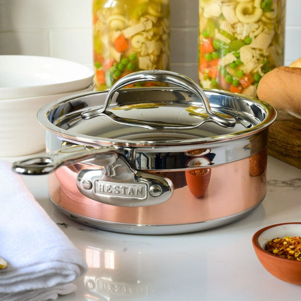 Hestan CopperBond® Aura™ 2-Quart Professional Copper Saucepan with Lid (31835) - iFoodservice Online