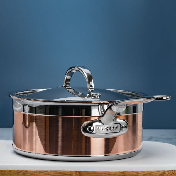 Hestan CopperBond® Aura™ 3-Quart Professional Copper Saucepan with Lid (31837) - iFoodservice Online