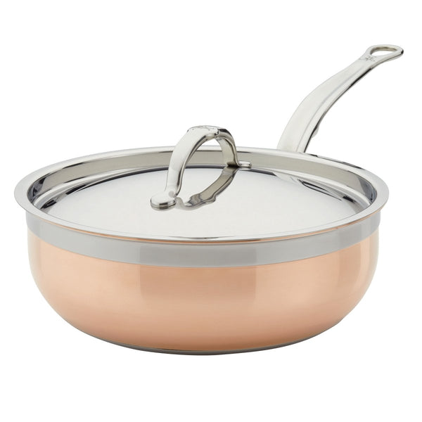 Hestan CopperBond® Aura™ 3.5-Quart Professional Copper Essential Pan with Lid (31845) - iFoodservice Online