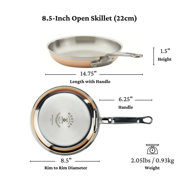 Hestan CopperBond® Aura™ 8.5" Professional Copper Skillet (31847) - iFoodservice Online