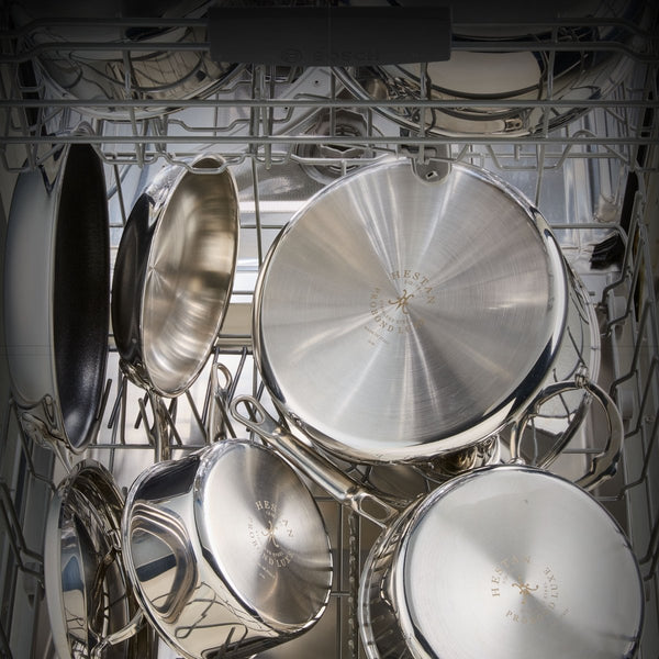 Hestan Hestan ProBond® Luxe™ 15-Piece Polished Professional Clad Stainless Steel Cookware Set (4263298) - iFoodservice Online