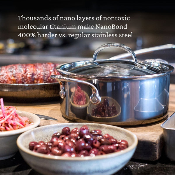 Hestan NanoBond® Molecular Titanium 3-Quart Soup Pot with Lid (60024) - iFoodservice Online