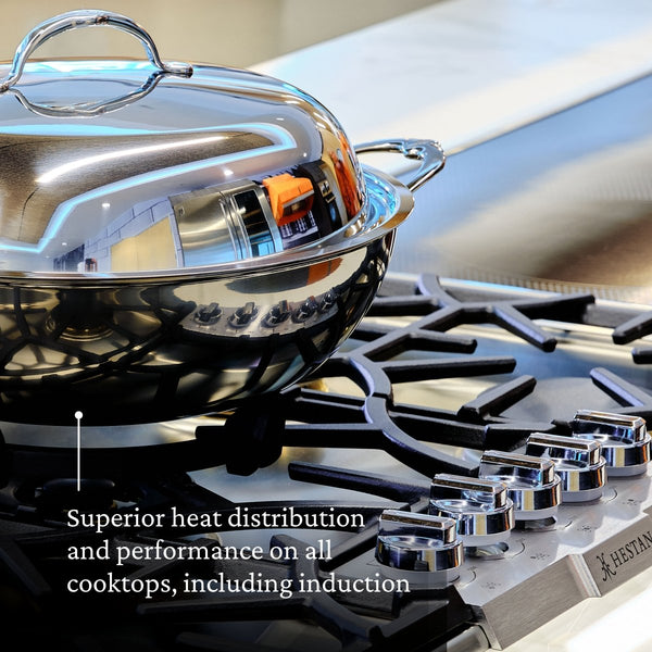 Hestan NanoBond® Molecular Titanium 7.5qt 14" Wok with Dome Lid (60033) - iFoodservice Online