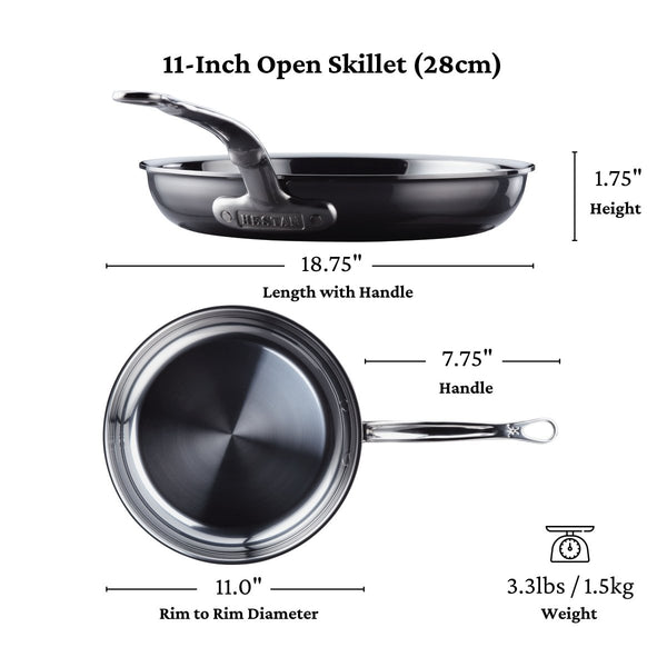 Hestan NanoBond® Molecular Titanium Stainless Steel 11" Skillet (60030) - iFoodservice Online