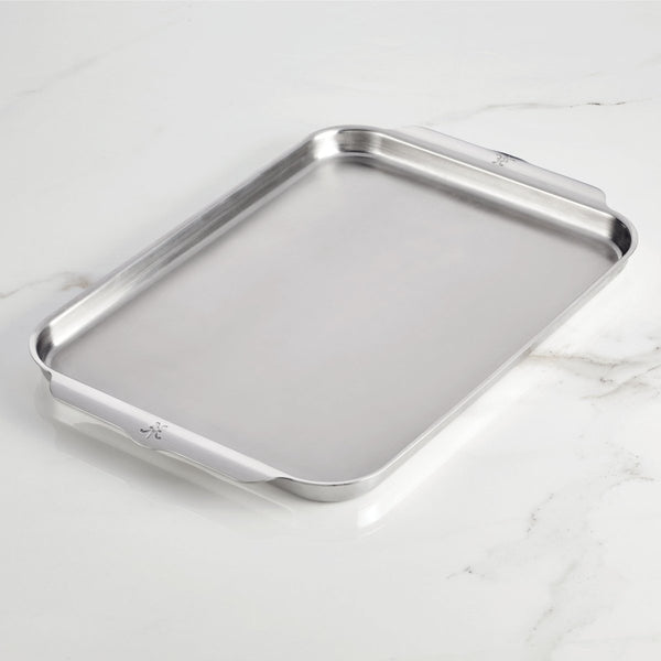 Hestan OvenBond® 13" x 18" Tri-Ply Clad Stainless Steel Half Sheet Pan (48650) - iFoodservice Online