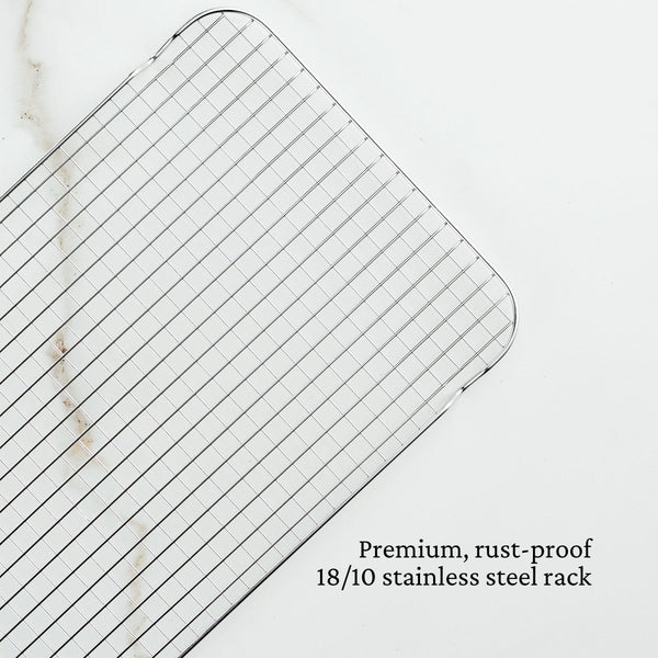 Hestan OvenBond® 4-Piece Tri-ply Clad Stainless Steel Half Sheet and Rack, Set of 2 (48824) - iFoodservice Online