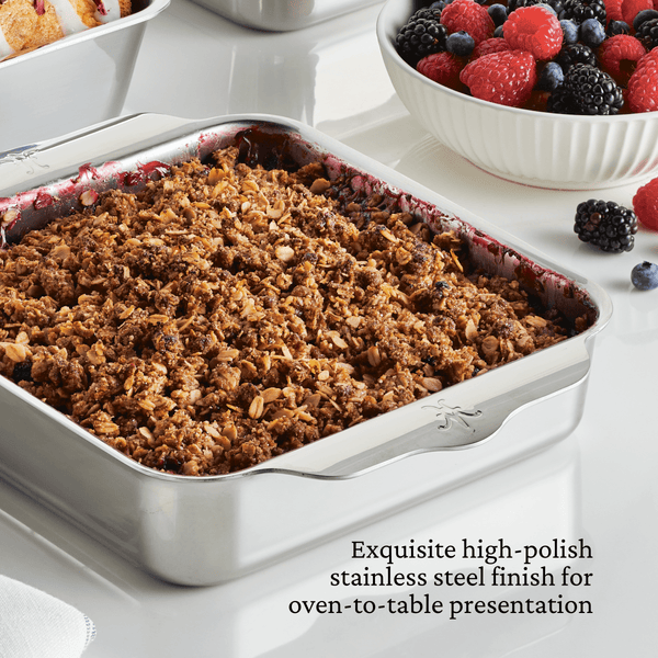 Hestan OvenBond® 7-Piece Tri-ply Clad Stainless Steel Gourmet Essentials Ovenware Set (50421) - iFoodservice Online
