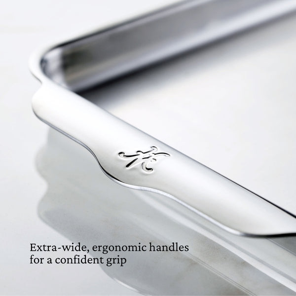 Hestan OvenBond® 9" x 12" Tri-ply Clad Stainless Steel Quarter Sheet Pan (48651) - iFoodservice Online