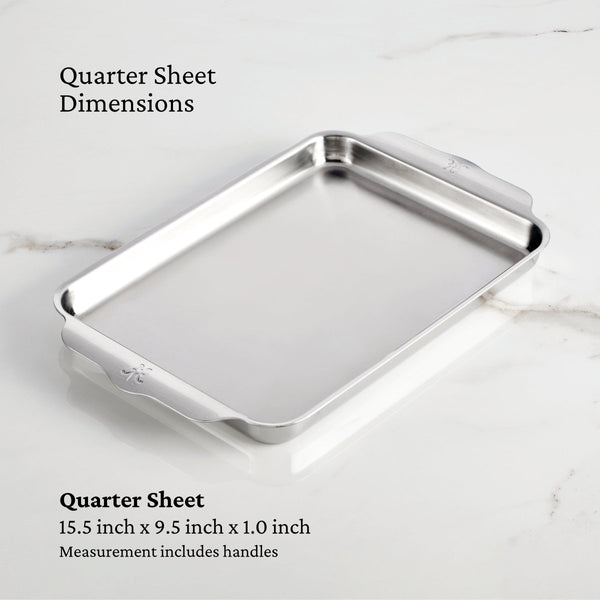 Hestan OvenBond® 9" x 12" Tri-ply Clad Stainless Steel Quarter Sheet Pan (48651) - iFoodservice Online