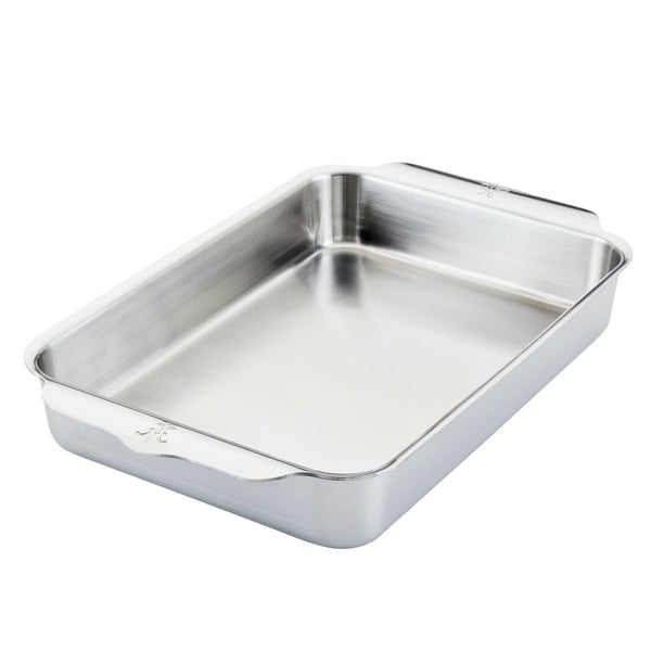 Hestan OvenBond® 9" x 13" Rectangular Tri-ply Clad Stainless Steel Baking Pan, Large (48653) - iFoodservice Online