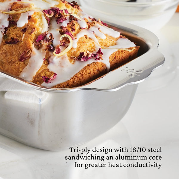 Hestan OvenBond® 9" x 5" Tri-ply Clad Stainless Steel 1lbs. Loaf Pan (48825) - iFoodservice Online