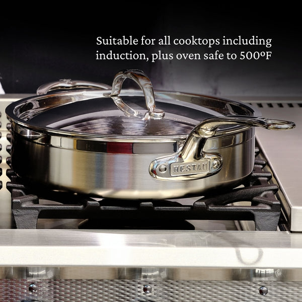 Hestan ProBond® Forged 10-Piece Professional Clad Stainless Steel Cookware Set with TITUM® Nonstick (31644) - iFoodservice Online