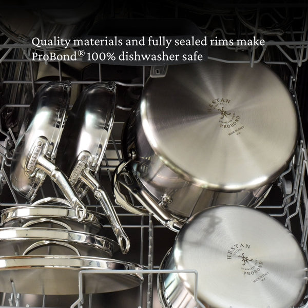 Hestan ProBond® Forged 10-Piece Professional Clad Stainless Steel Cookware Set with TITUM® Nonstick (31644) - iFoodservice Online