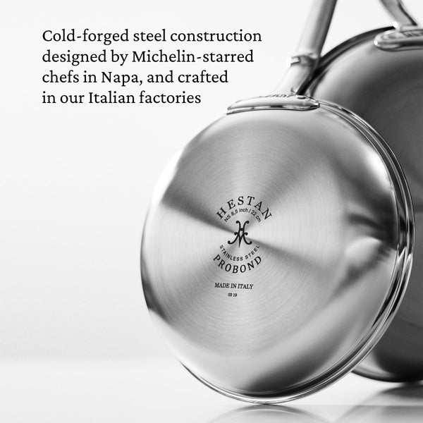 Hestan ProBond® Forged 11" Professional Clad Stainless Steel Skillet with TITUM Nonstick (31575) - iFoodservice Online