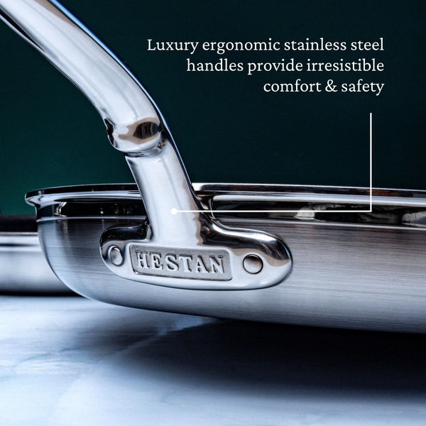 Hestan ProBond® Forged 12.5" Professional Clad Stainless Steel Skillet (31576) - iFoodservice Online