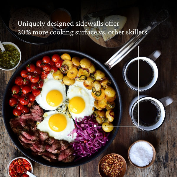Hestan ProBond® Forged 12.5" Professional Clad Stainless Steel Skillet with TITUM Nonstick (31577) - iFoodservice Online