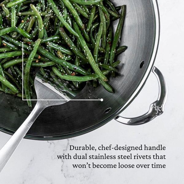 Hestan ProBond® Forged 14" Professional Clad Stainless Steel Wok with Dome Lid (31583) - iFoodservice Online
