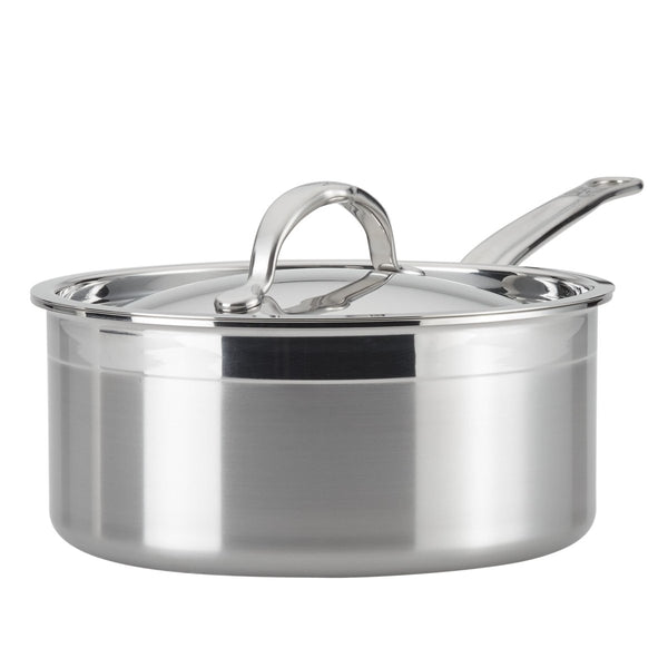 Hestan ProBond® Forged 3-Quart Professional Clad Stainless Steel Saucepan with Lid (31565) - iFoodservice Online