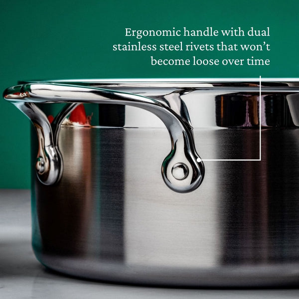 Hestan ProBond® Forged 3-Quart Professional Clad Stainless Steel Soup Pot with Lid (31582) - iFoodservice Online
