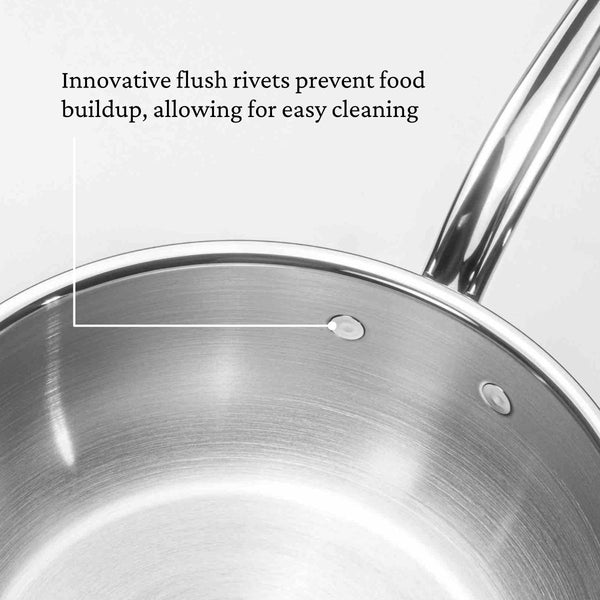 Hestan ProBond® Forged 3.5-Quart Professional Clad Stainless Steel Essential Pan with Lid (31646) - iFoodservice Online