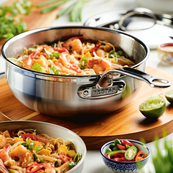 Hestan ProBond® Forged 3.5-Quart Professional Clad Stainless Steel Essential Pan with Lid (31646) - iFoodservice Online