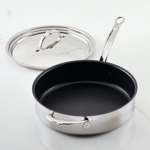 Hestan ProBond® Forged 3.5-Quart Professional Clad Stainless Steel Sauté Pan with TITUM Nonstick (31707) - iFoodservice Online