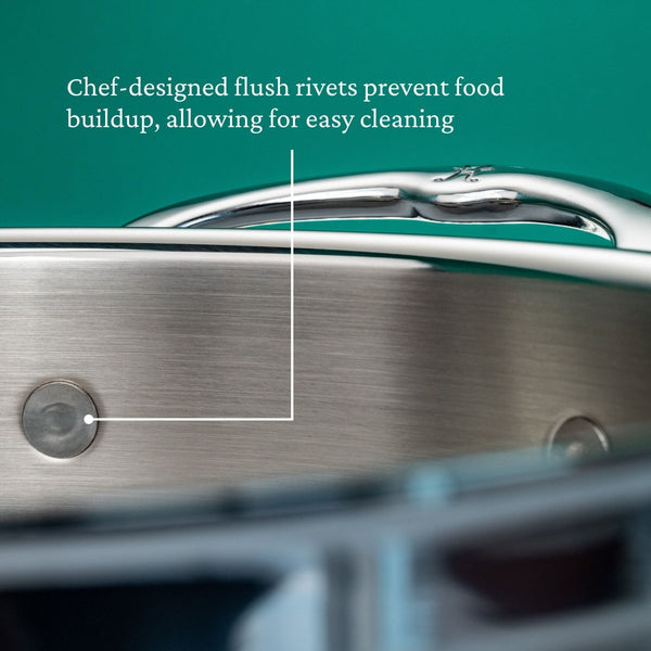 Hestan ProBond® Forged 3.5-Quart Professional Clad Stainless Steel Sauteuse Braiser with Lid (31569) - iFoodservice Online