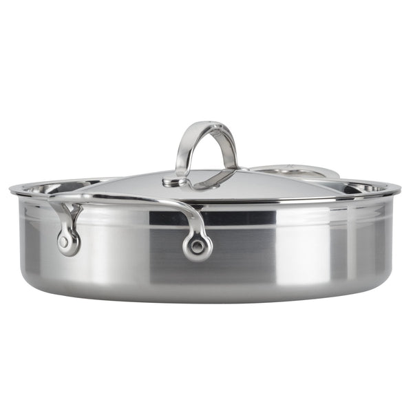 Hestan ProBond® Forged 3.5-Quart Professional Clad Stainless Steel Sauteuse Braiser with Lid (31569) - iFoodservice Online