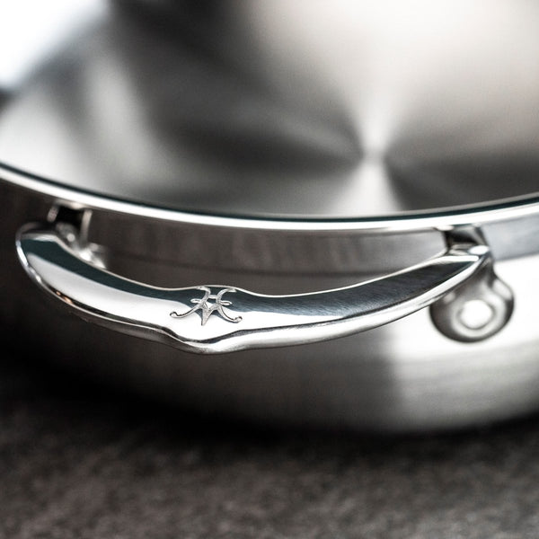 Hestan ProBond® Forged 5-Quart Professional Clad Stainless Steel Essential Pan with Lid (31571) - iFoodservice Online