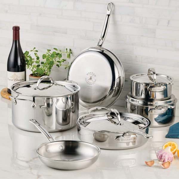 Hestan ProBond® Luxe 10-Piece Professional Clad Stainless Steel Cookware Set (31768) - iFoodservice Online