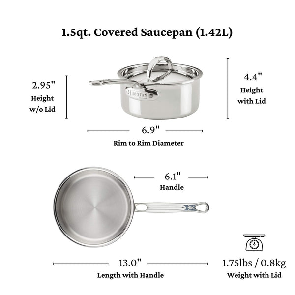 Hestan ProBond® Luxe 10-Piece Professional Clad Stainless Steel Cookware Set (31768) - iFoodservice Online