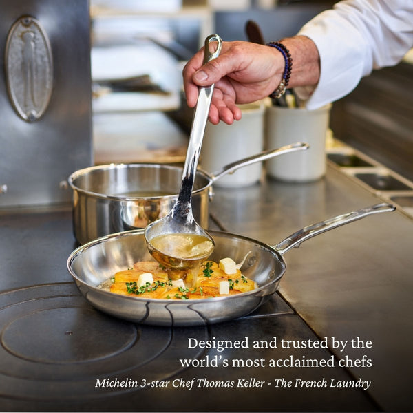 Hestan ProBond® Luxe 12-Quart Polished Professional Clad Stainless Steel Stock Pot with Lid (31795) - iFoodservice Online