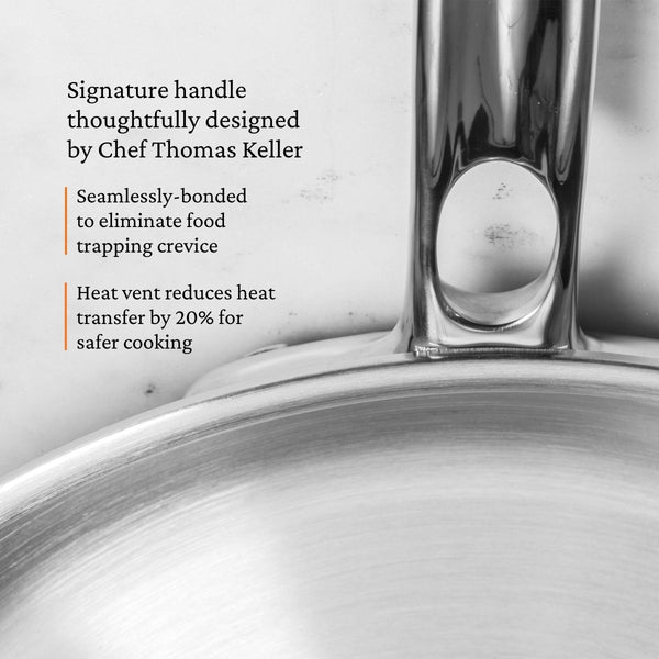Hestan ProBond® Luxe 12.5" Professional Clad Stainless Steel Skillet (31781) - iFoodservice Online