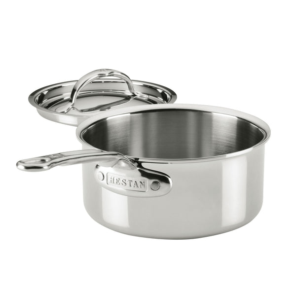 Hestan ProBond® Luxe 1.5-Quart Professional Clad Stainless Steel Saucepan with Lid (31769) - iFoodservice Online