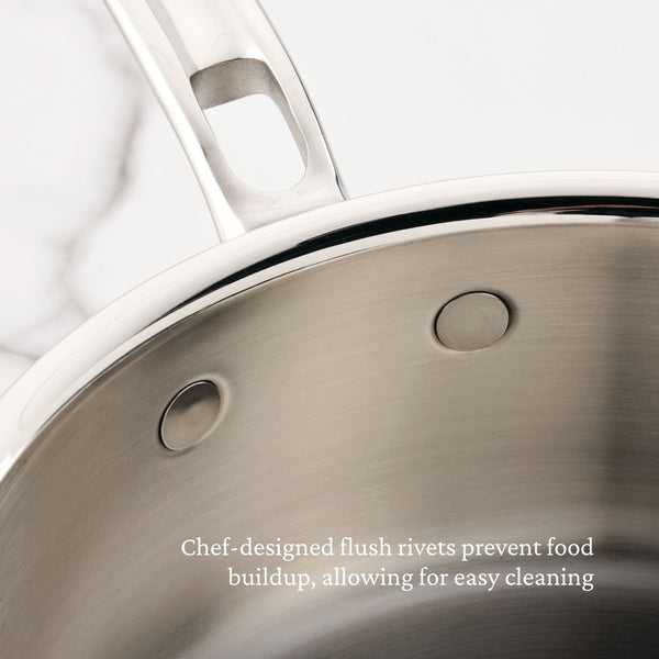 Hestan ProBond® Luxe 2-Quart Professional Clad Stainless Steel Saucepan with Lid (31770) - iFoodservice Online