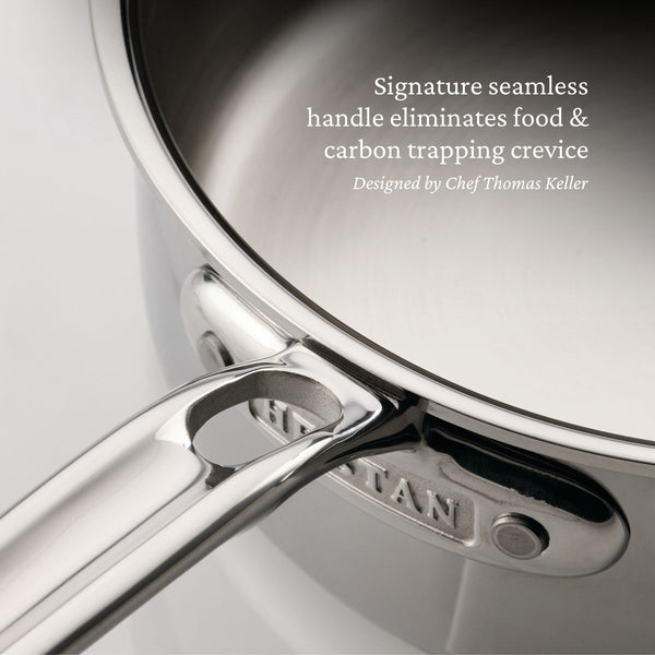 Hestan ProBond® Luxe 3-Quart Professional Clad Stainless Steel Saucepan with Lid (31782) - iFoodservice Online