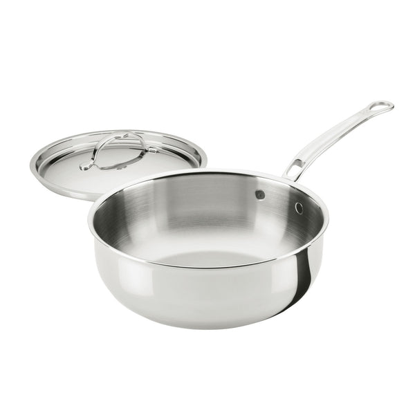 Hestan ProBond® Luxe 3.5-Quart Professional Clad Stainless Steel Essential Pan with Lid (31777) - iFoodservice Online
