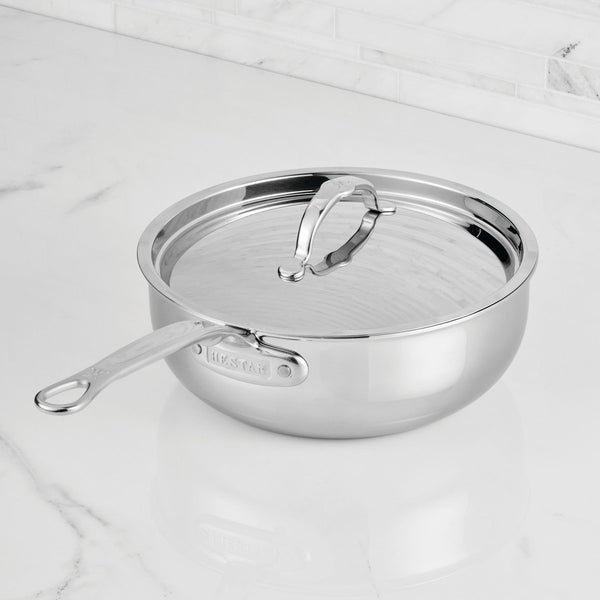 Hestan ProBond® Luxe 3.5-Quart Professional Clad Stainless Steel Essential Pan with Lid (31777) - iFoodservice Online