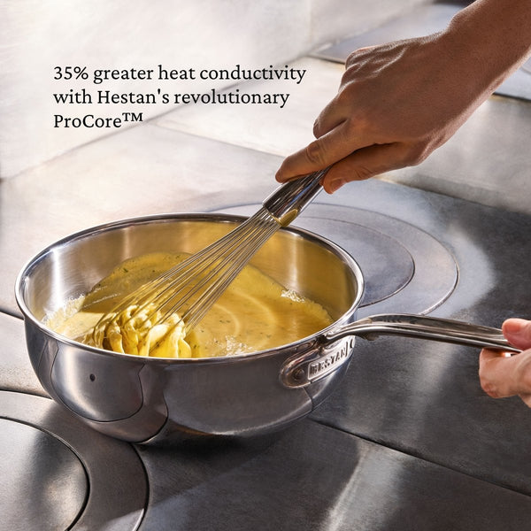 Hestan ProBond® Luxe 3.5-Quart Professional Clad Stainless Steel Essential Pan with Lid (31777) - iFoodservice Online