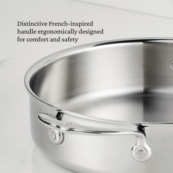 Hestan ProBond® Luxe 3.5-Quart Professional Clad Stainless Steel Sauteuse Braiser with Lid (31775) - iFoodservice Online