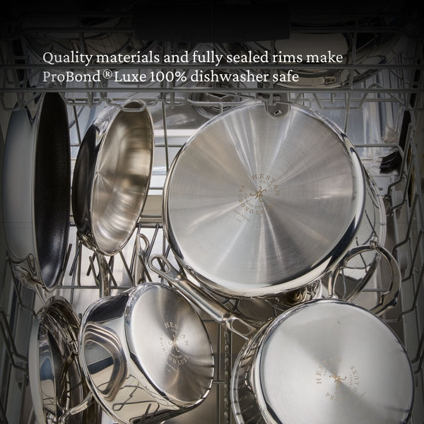 Hestan ProBond® Luxe 3.5-Quart Professional Clad Stainless Steel Sauteuse Braiser with Lid (31775) - iFoodservice Online