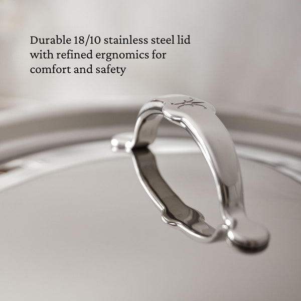 Hestan ProBond® Luxe 4-Quart Polished Professional Clad Stainless Steel Soup Pot with Lid (31793) - iFoodservice Online