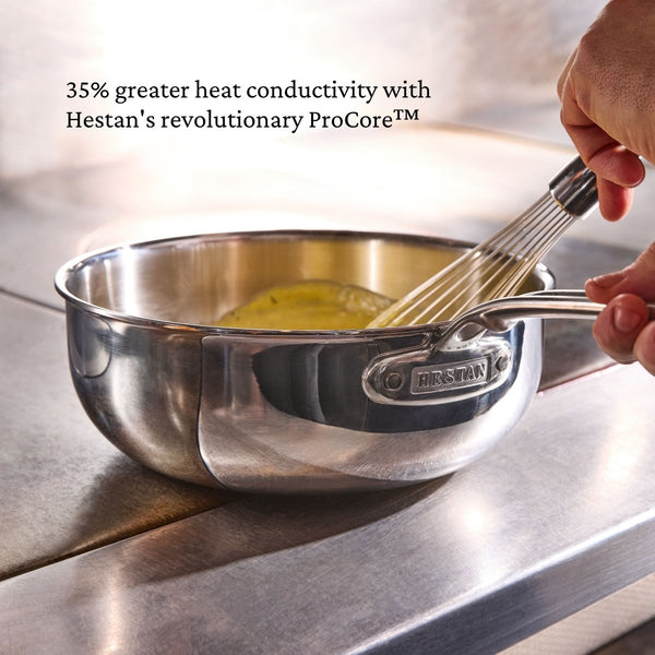 Hestan ProBond® Luxe 5-Quart Professional Clad Stainless Steel Essential Pan with Lid (31778) - iFoodservice Online