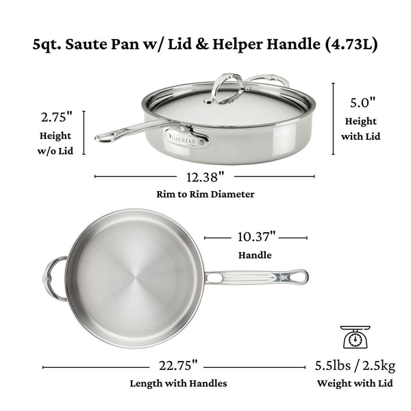 Hestan ProBond® Luxe 7-Piece Polished Professional Clad Stainless Steel Cookware Set (V09657) - iFoodservice Online