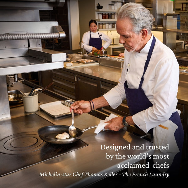 Hestan ProBond® Luxe 8.5" Professional Clad Stainless Steel Skillet with TITUM Nonstick (31785) - iFoodservice Online
