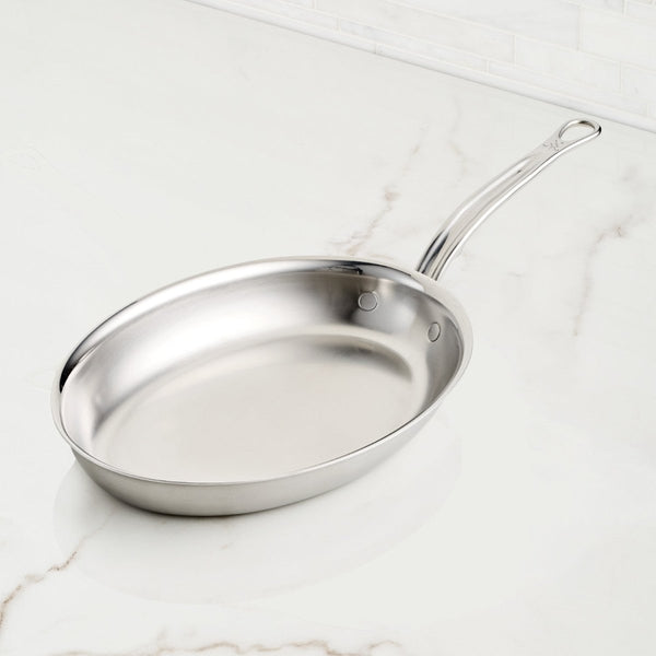 Hestan Provisions 12.5" x 9" Clad Stainless Steel Fish Pan (31724) - iFoodservice Online